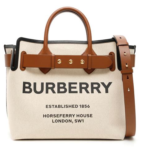 burberry small belt tote bag|Burberry canvas bag.